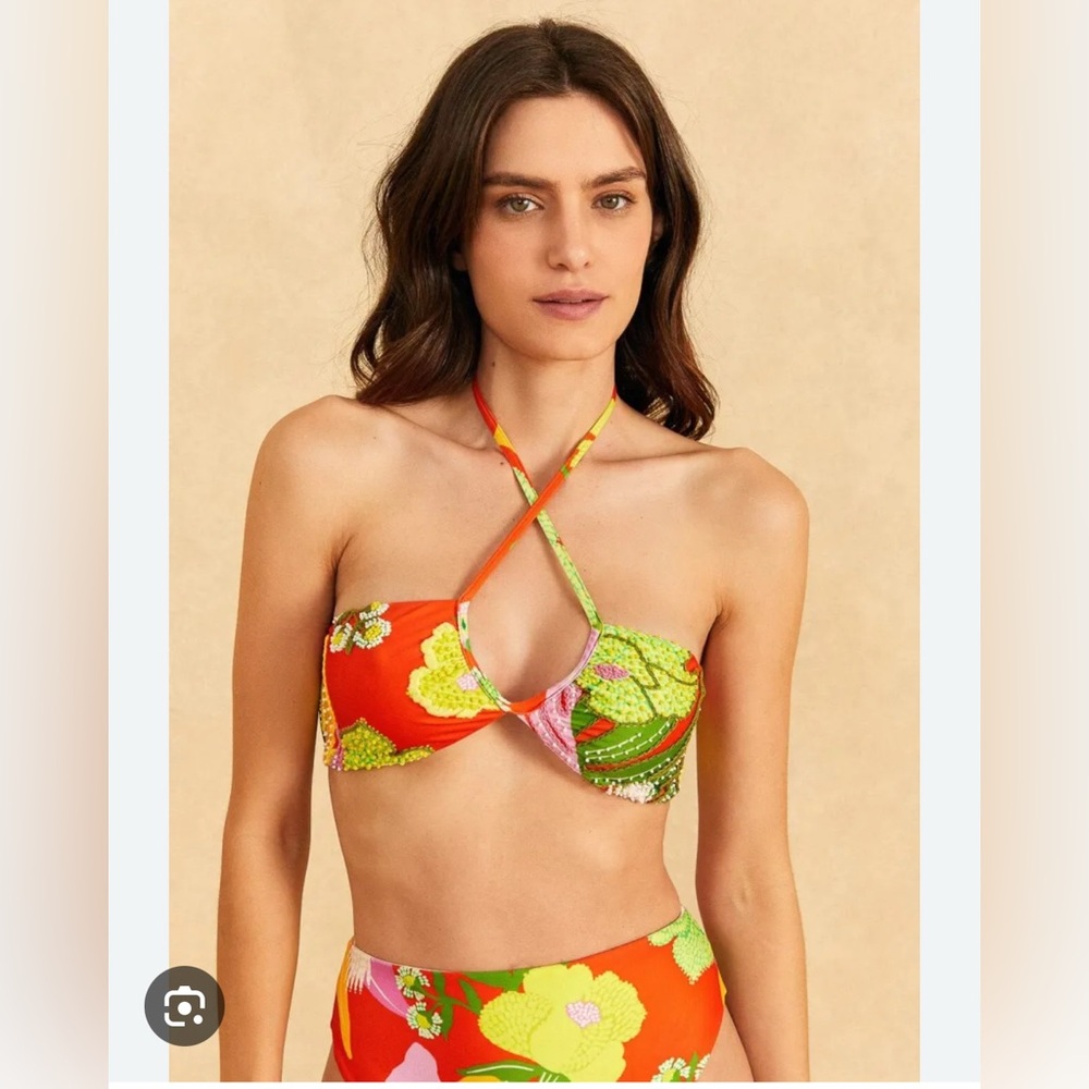 Farm rio red floral bikini set